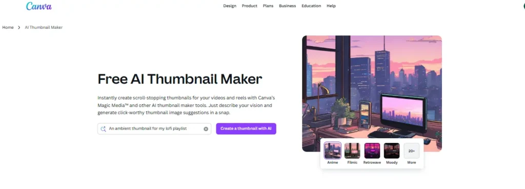 Design Eye-Catching Thumbnails Using AI