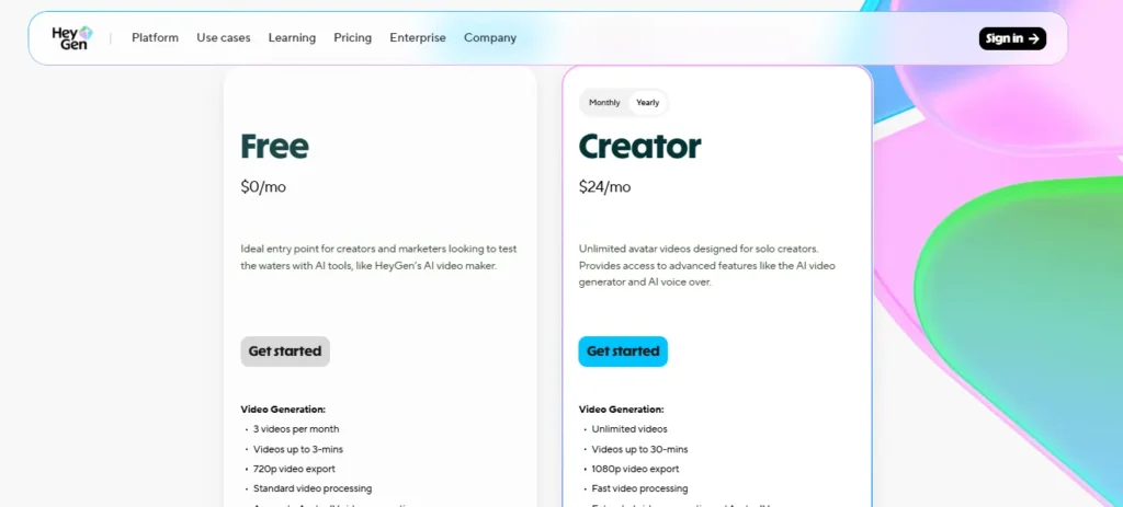 HeyGen Pricing Plans