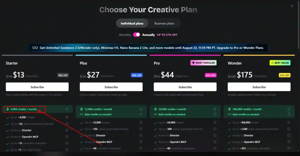 Does OpenArt AI Have a Free Trial or Free Credits?