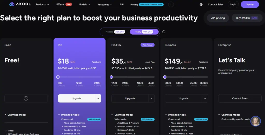 Akool Pricing