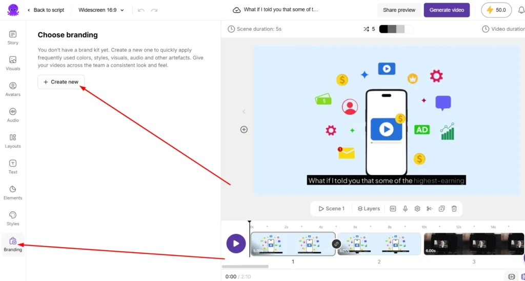 Edit Captions and Add Branding