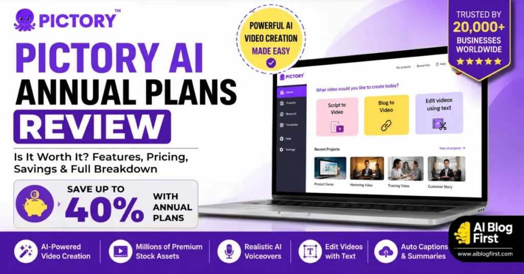 Pictory AI Annual Plans Review