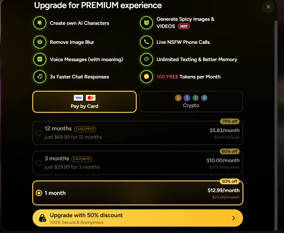 FantasyGF Pricing Plans