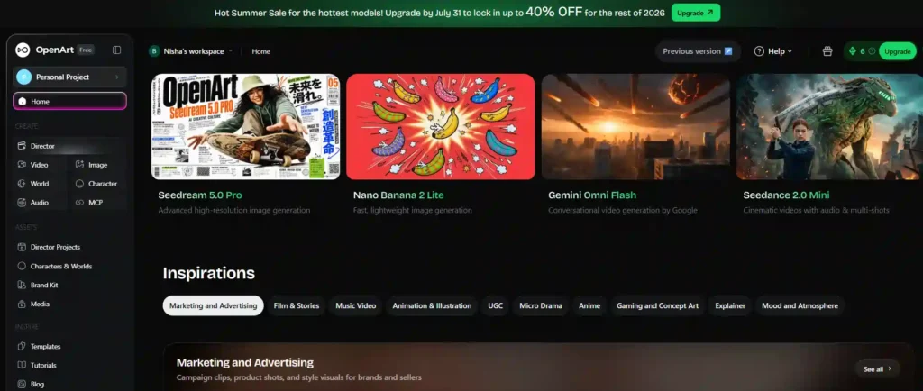AI Models Included in the OpenArt Discount
