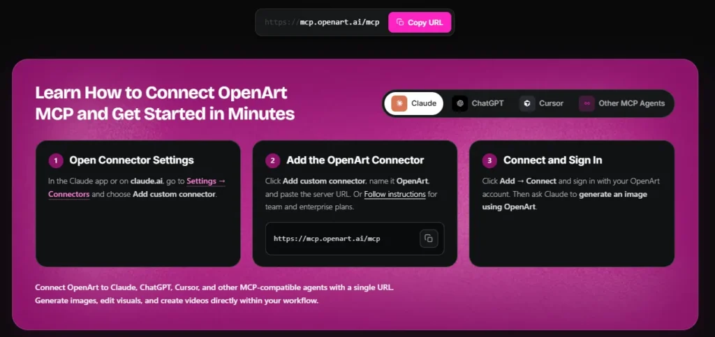 How OpenArt MCP Connects to Claude, ChatGPT & Cursor