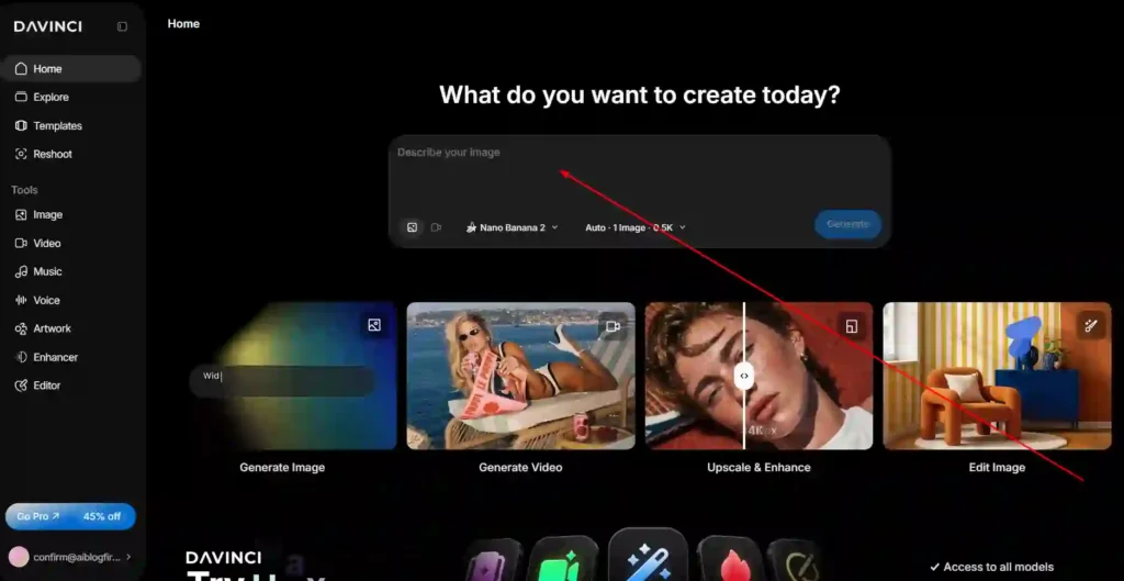 Key Features of DaVinci AI