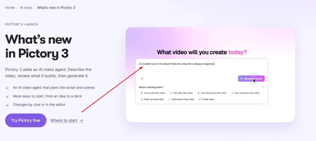 Pictory 3 AI Video Agent and AI Studio for Social Media Videos