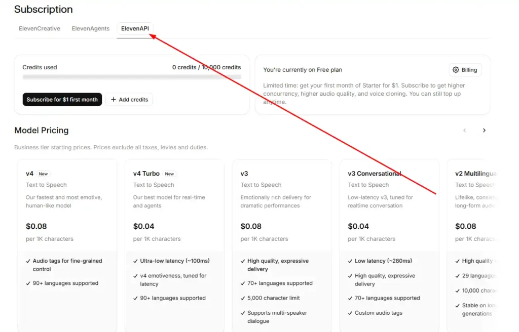 ElevenLabs API Pricing for Developers and Businesses